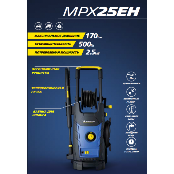 Мини-мойка высокого давления Michelin 25EH Мини-мойка высокого давления Michelin 25EH